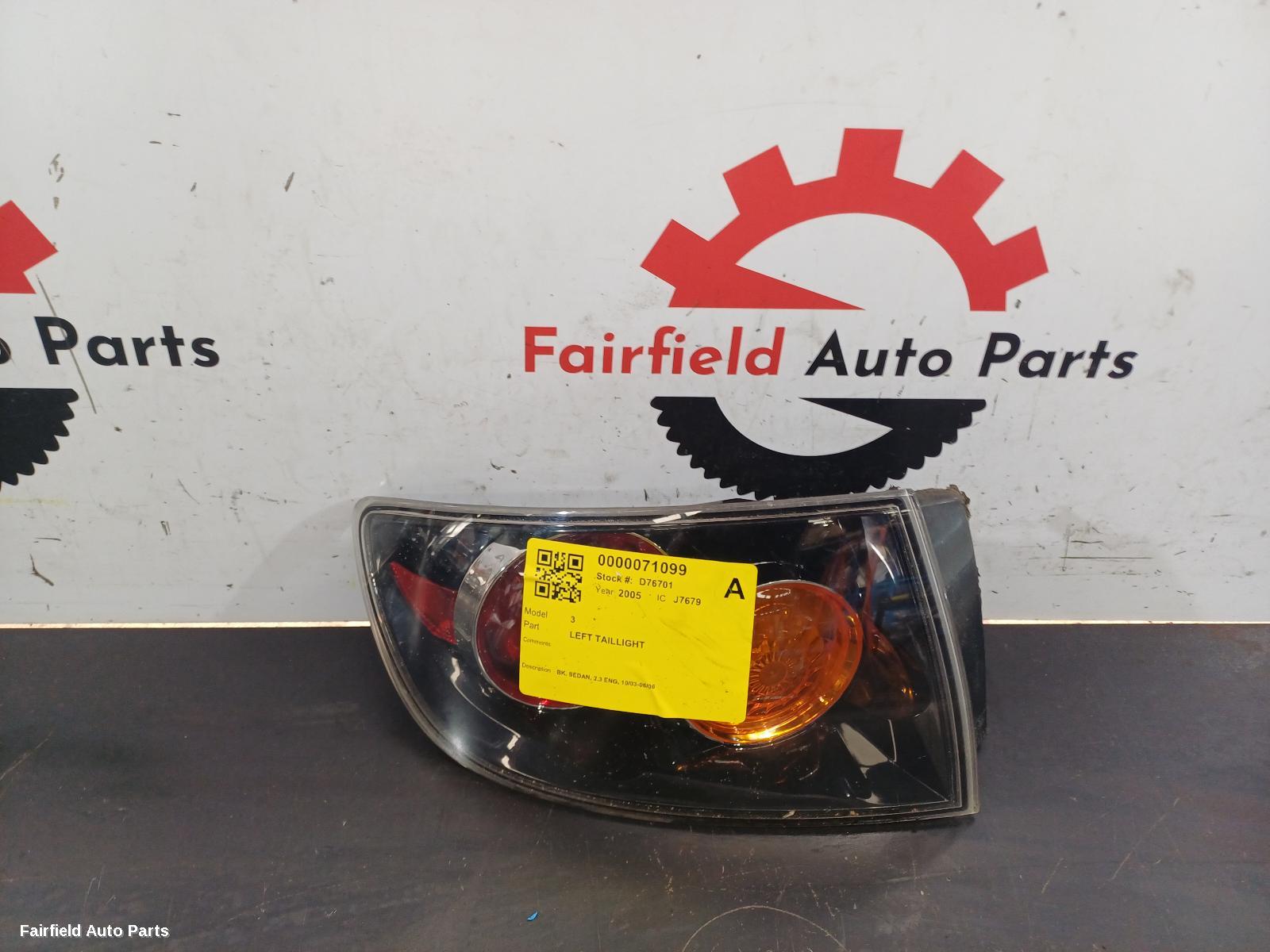 2003-2006 Mazda 3 Left Taillight