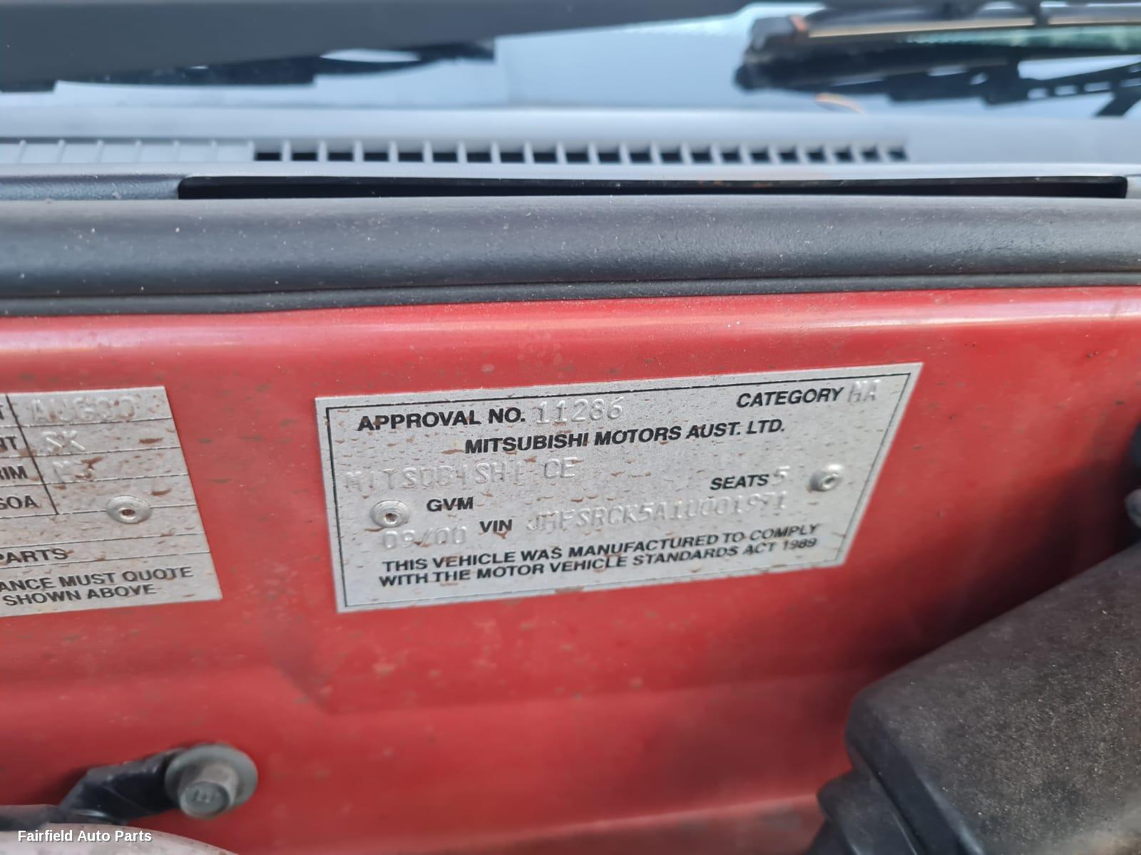 2000 Mitsubishi Lancer R Bar Bracket Reinfo