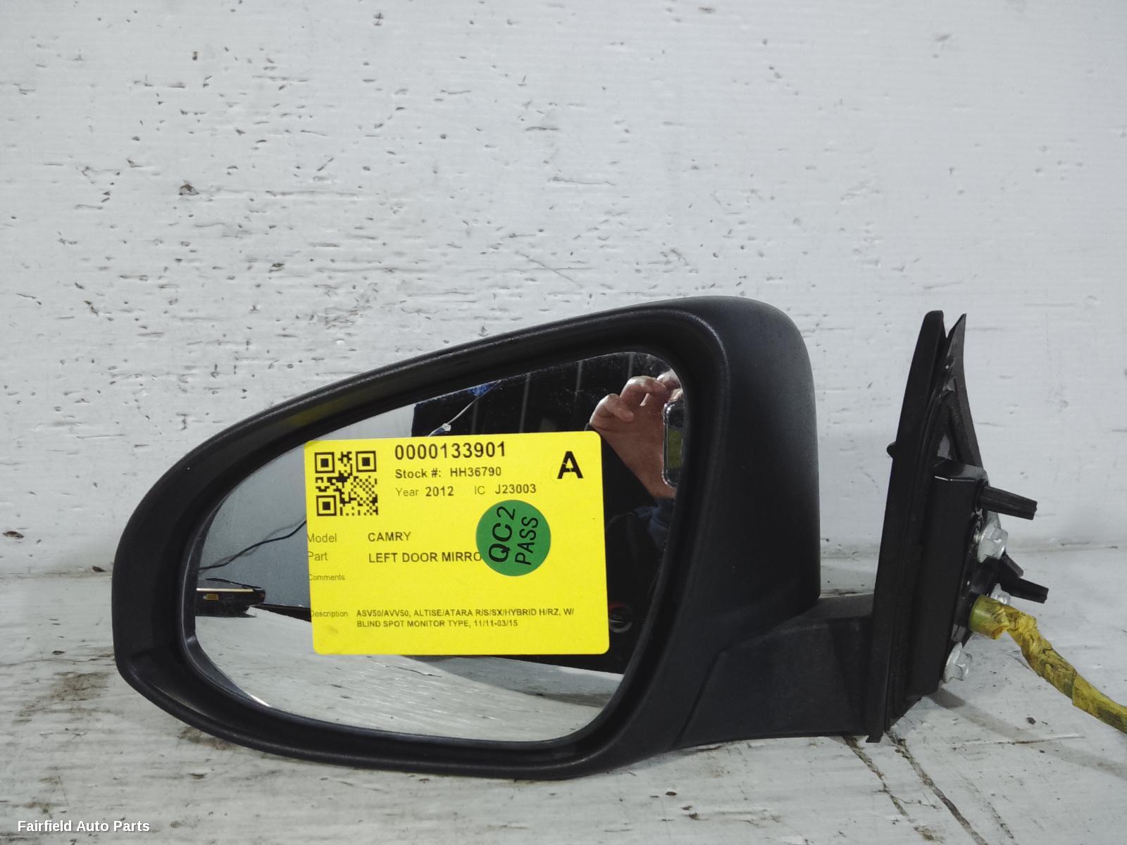 2011-2015 Toyota Camry Left Door Mirror