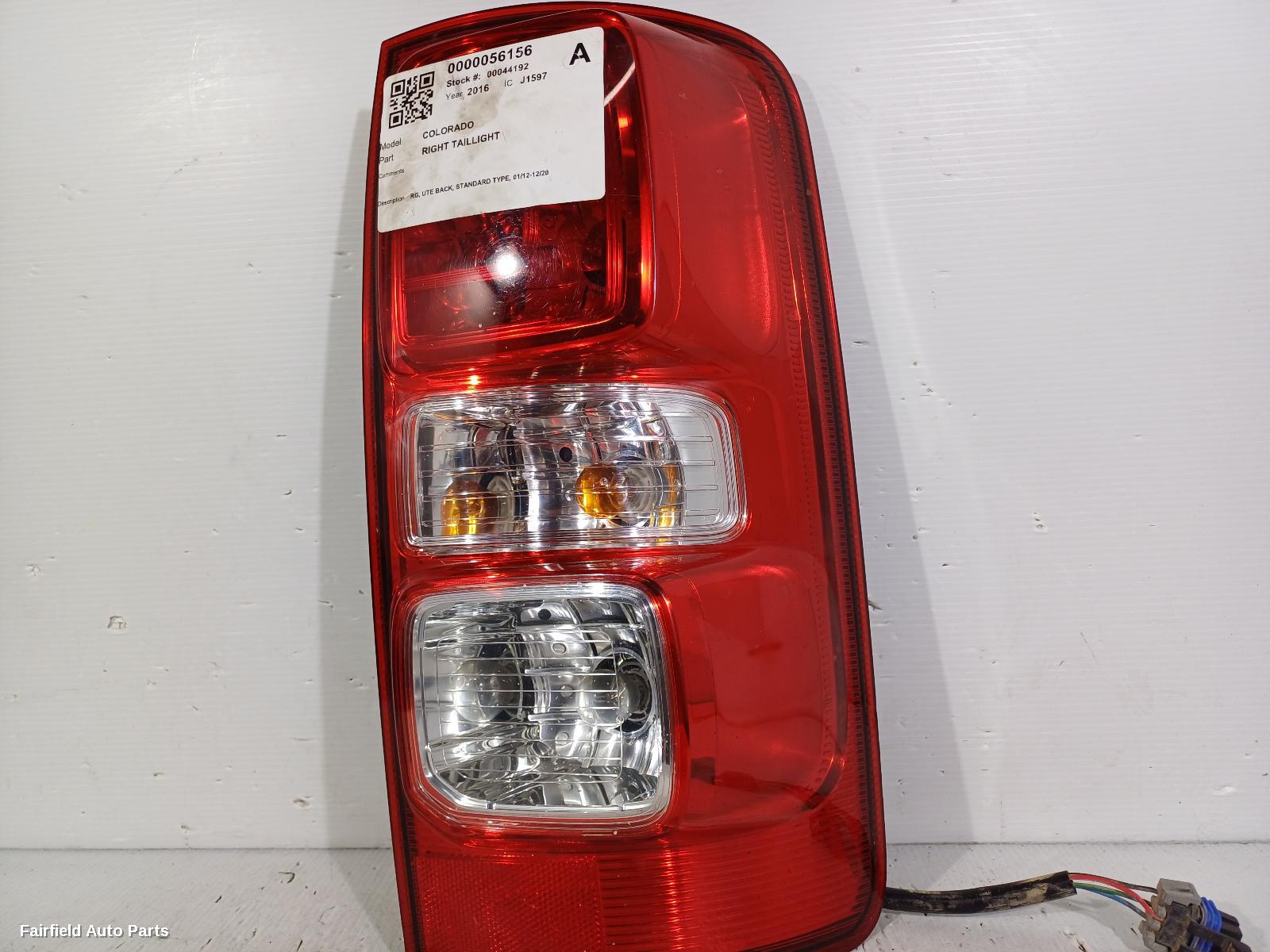 2016 Holden Colorado Right Taillight