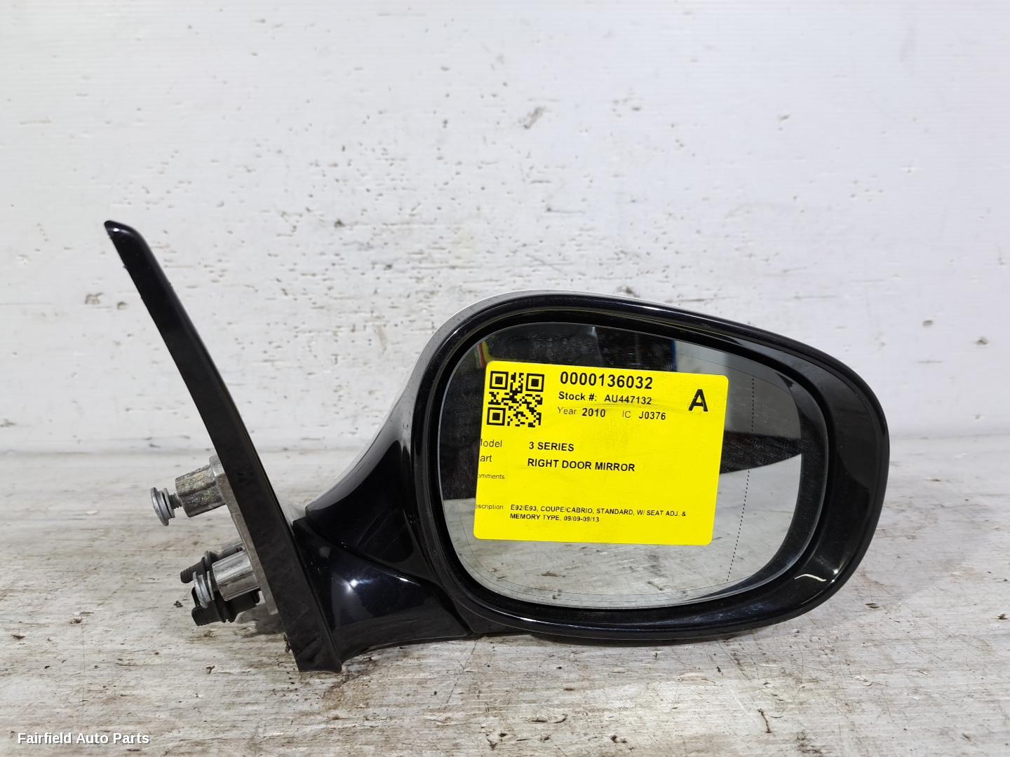 2009-2013 Bmw 3 Series Right Door Mirror
