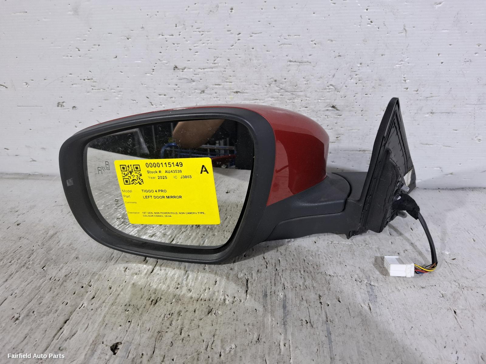 2024-2025 Chery Tiggo 4 Pro Left Door Mirror