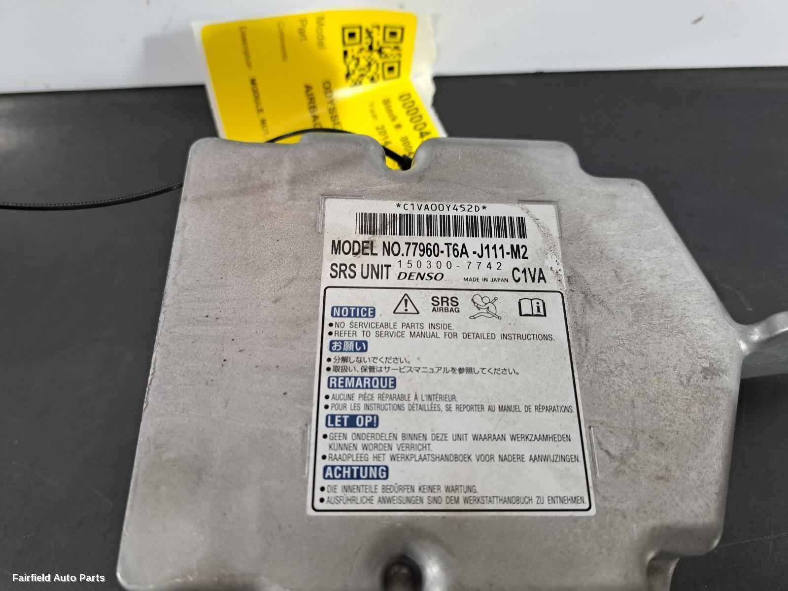 2014-2022 Honda Odyssey Airbag Module Sensor