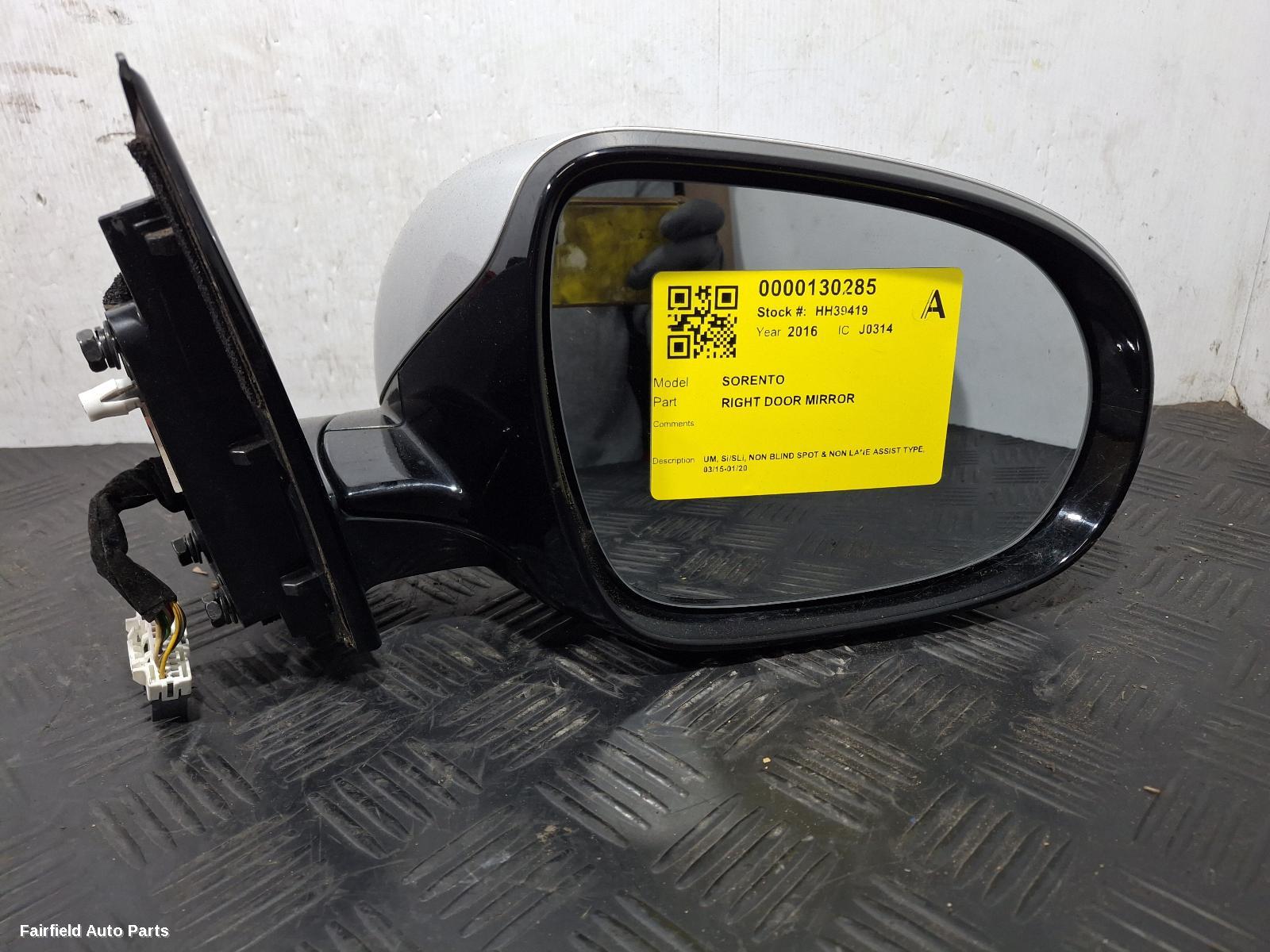 2015-2020 Kia Sorento Right Door Mirror