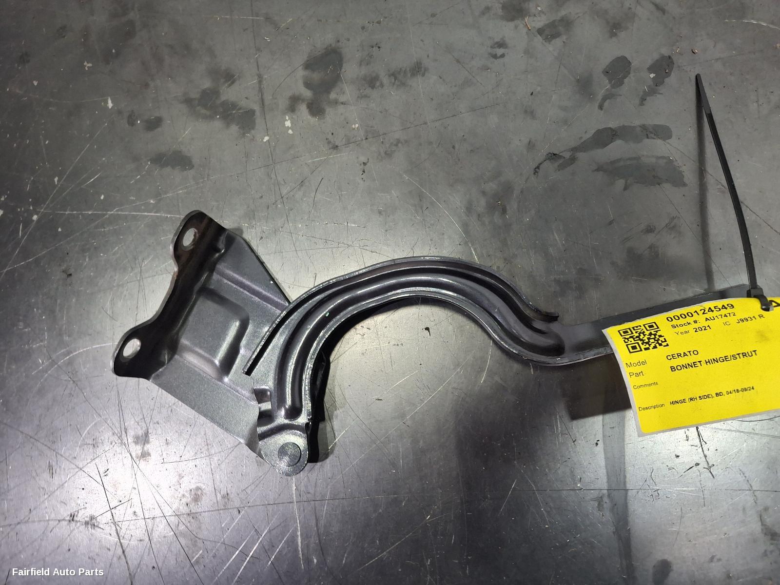 2018-2024 Kia Cerato Bonnet Hinge Strut