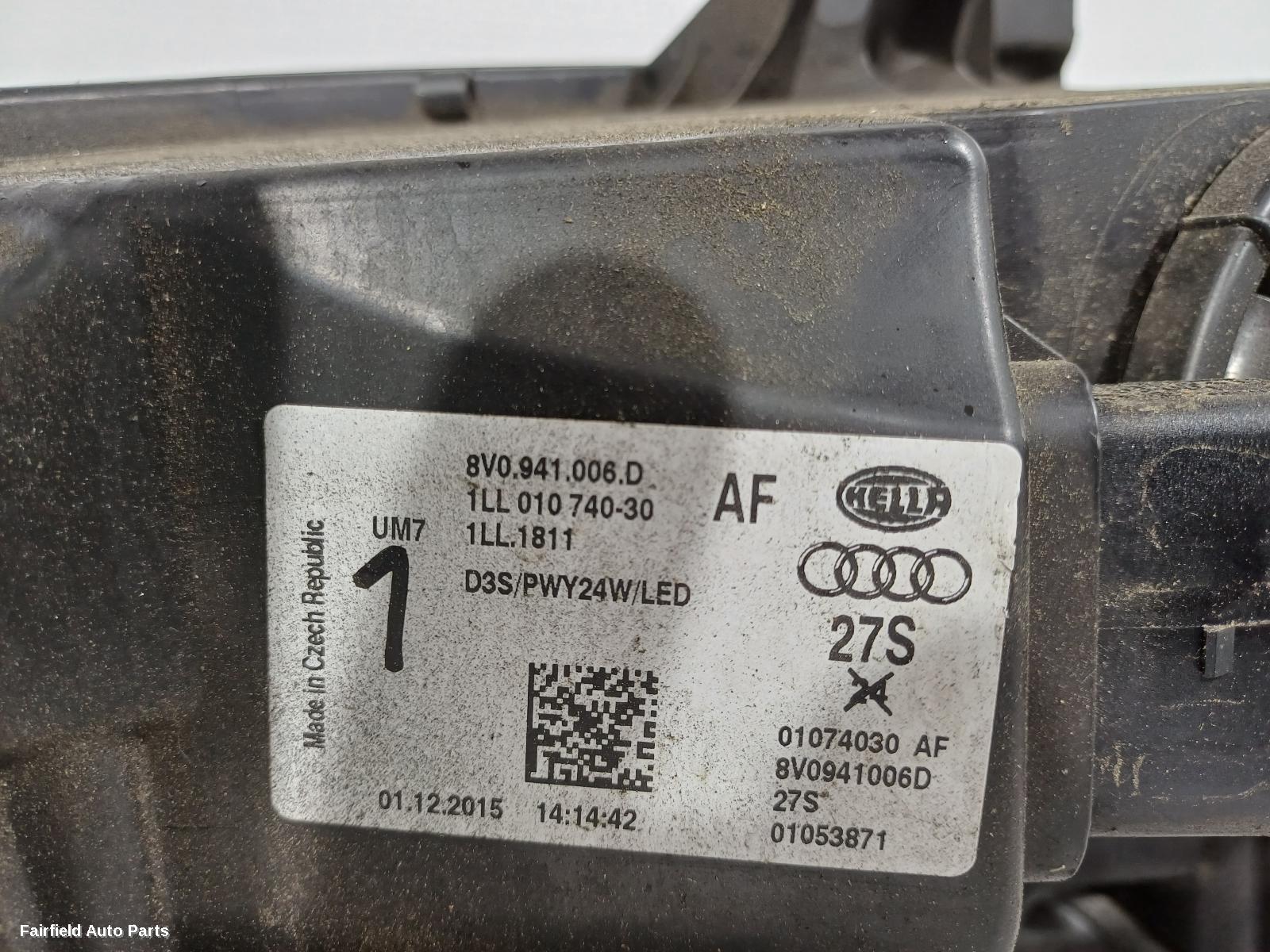 2013-2016 Audi A3 Right Headlamp