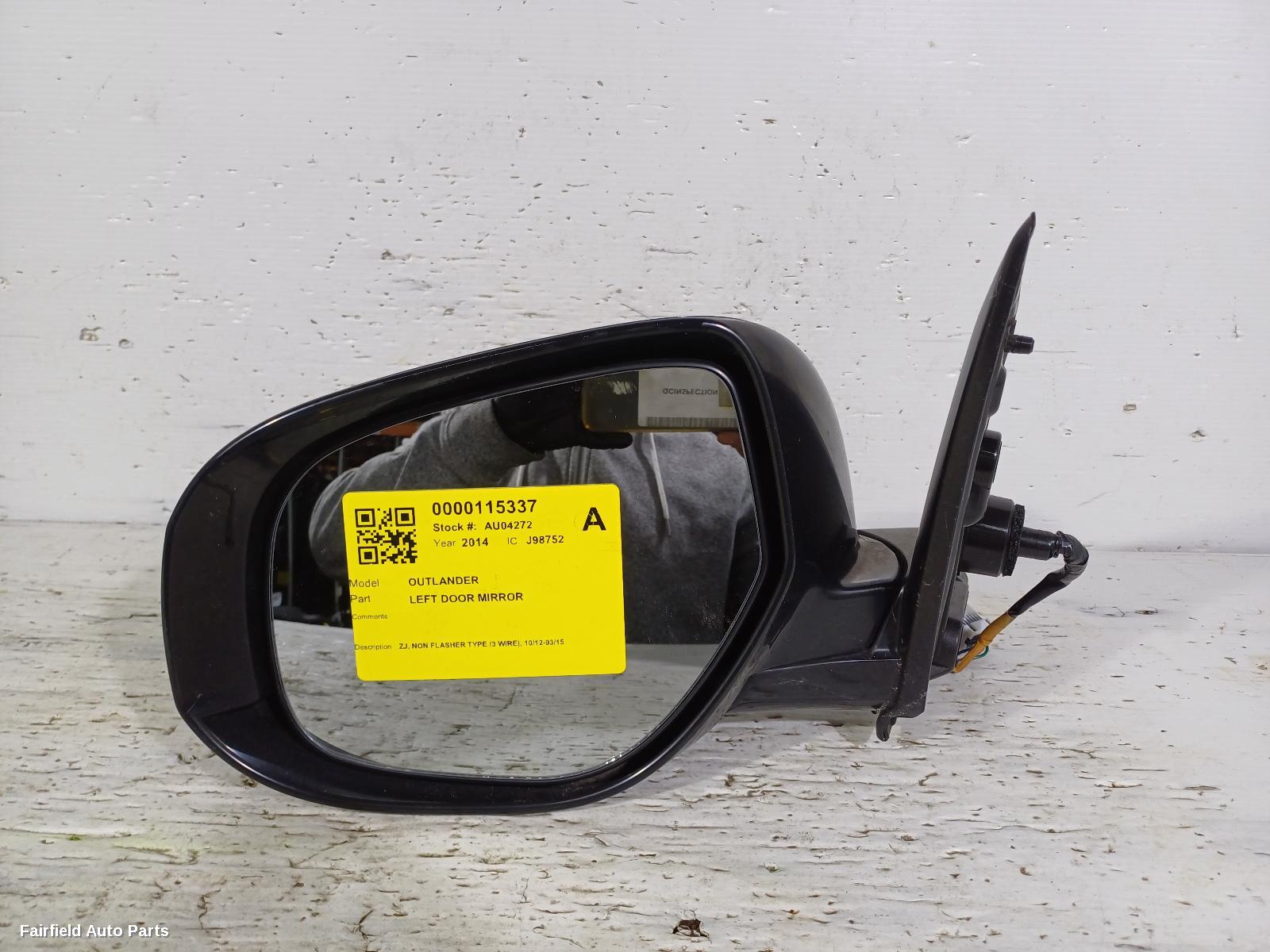 2012-2015 Mitsubishi Outlander Left Door Mirror
