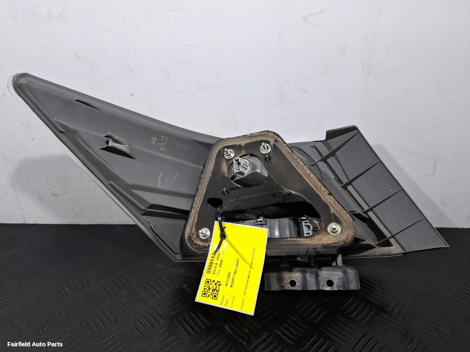 2008-2013 Honda Accord Right Taillight