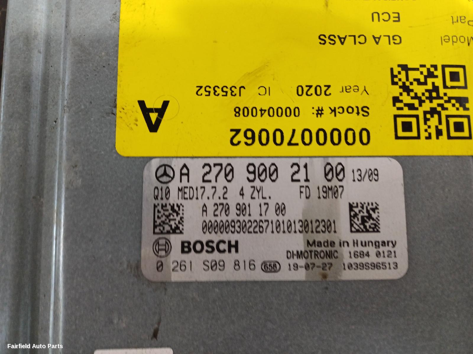 2014-2020 Mercedes Gla Class Ecu