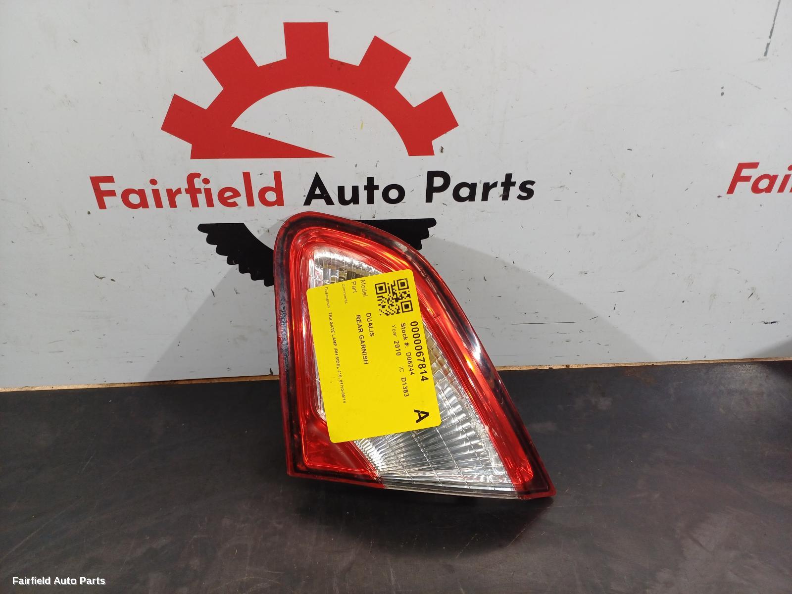2010-2014 Nissan Dualis Rear Garnish
