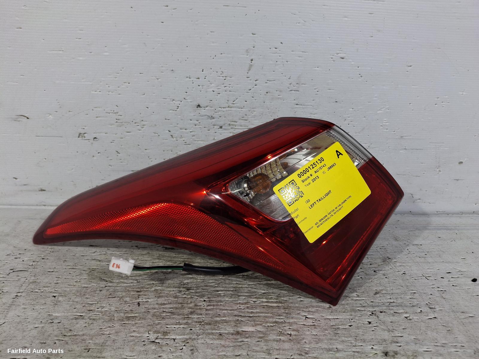 2012-2017 Hyundai I30 Left Taillight