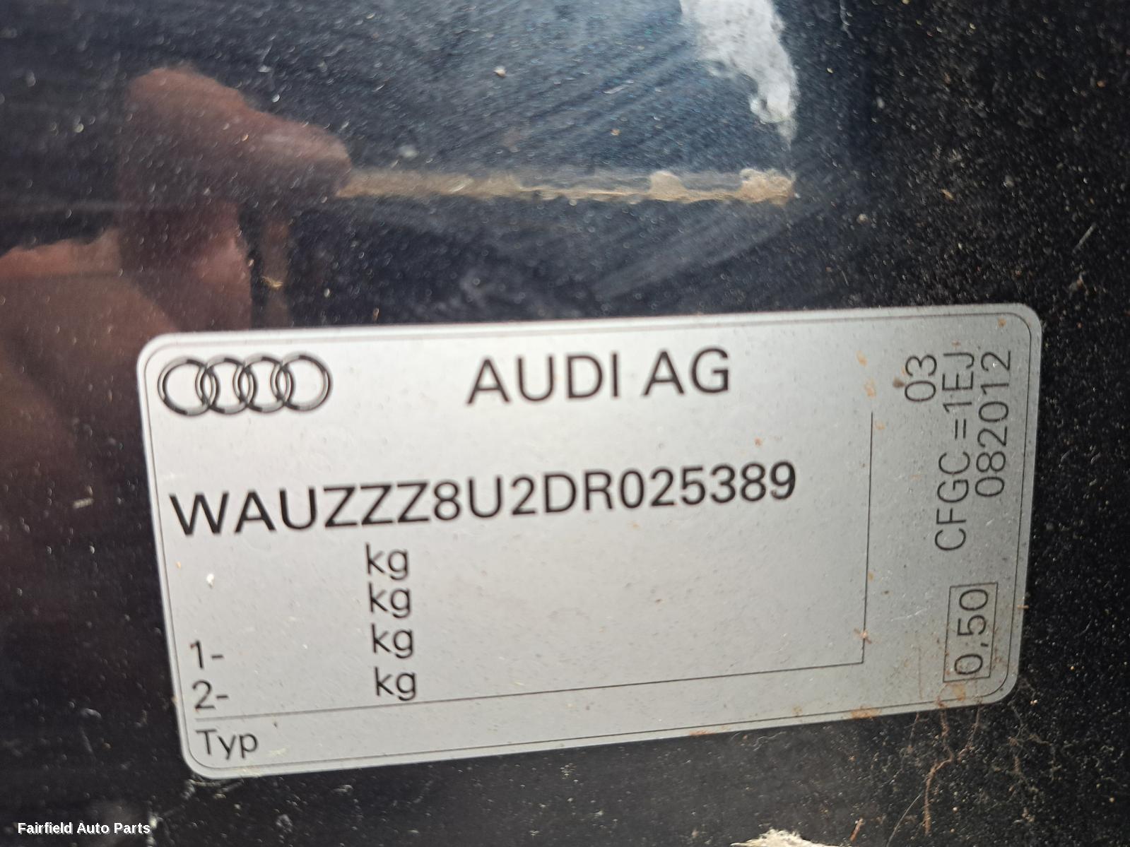 2012 Audi Q3 Left Rear Door Window