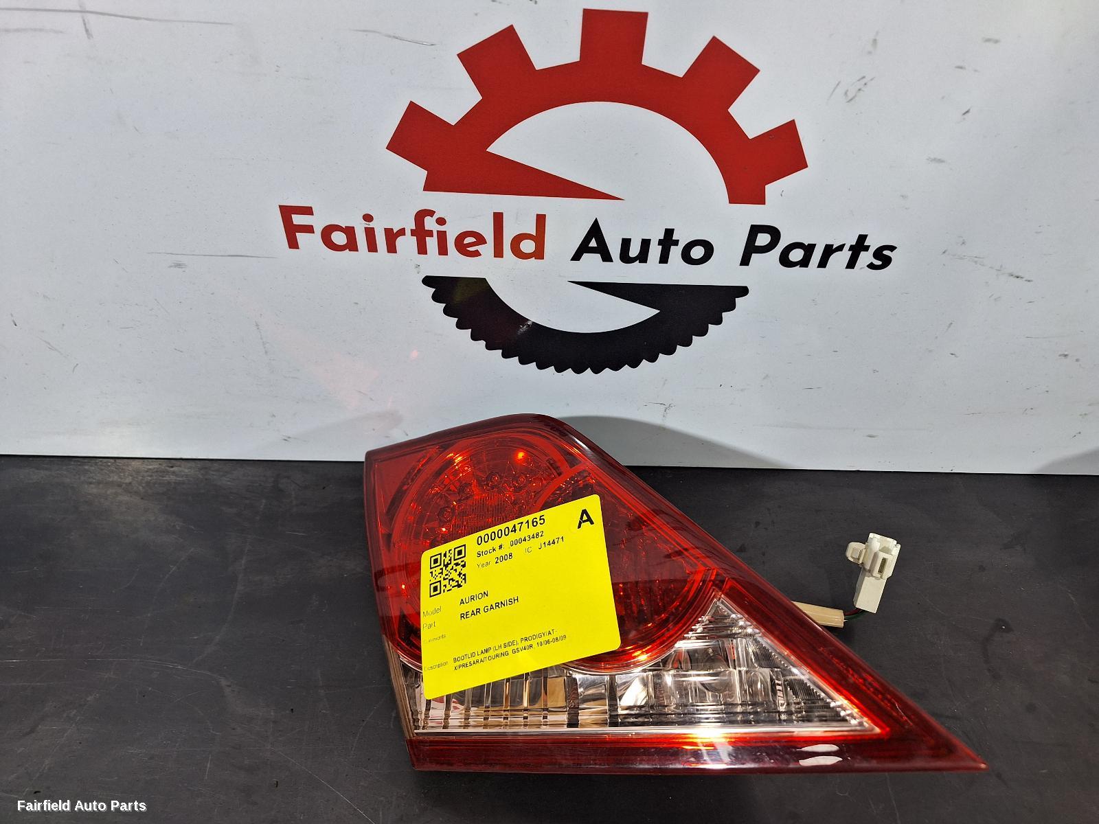 2006-2009 Toyota Aurion Rear Garnish
