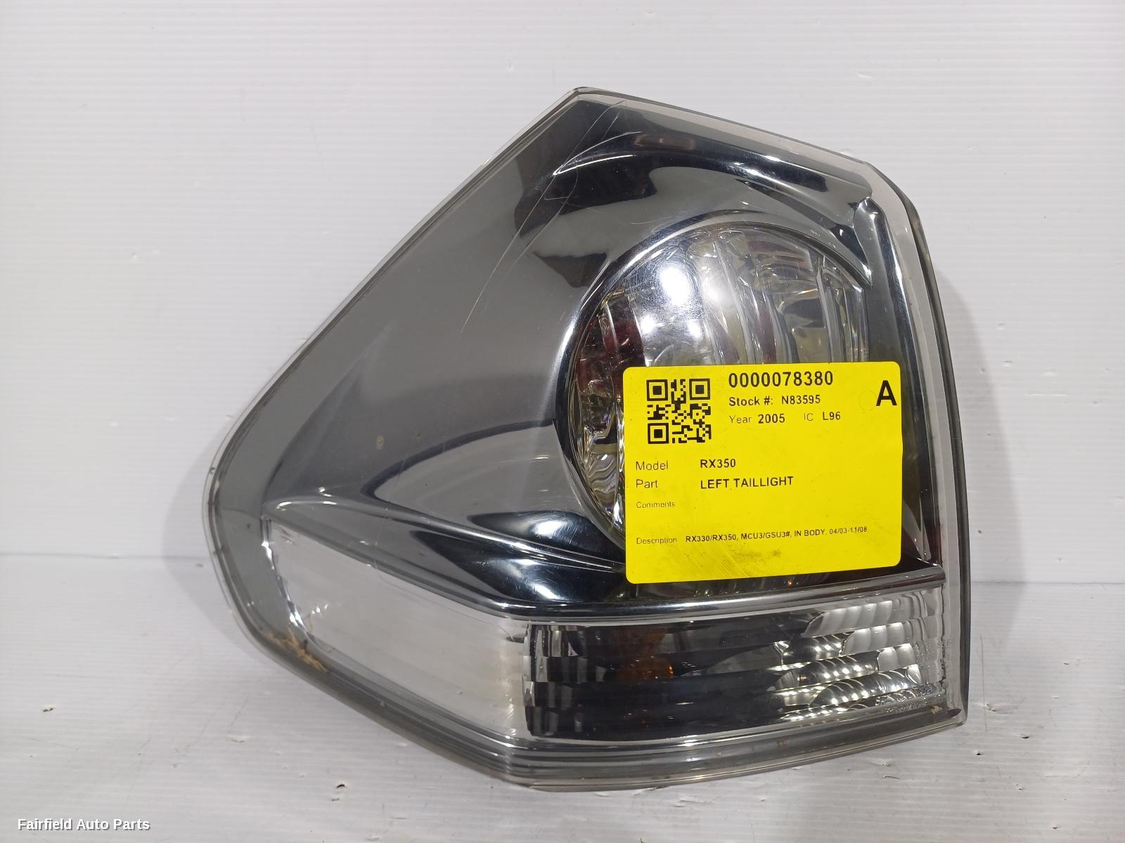 2003-2008 Lexus Rx Series Left Taillight
