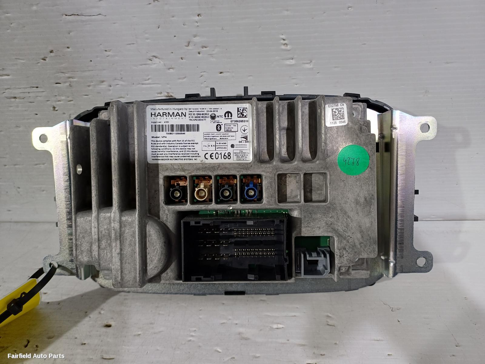 2017 Fiat 500x Radio Cd Dvd Sat Tv