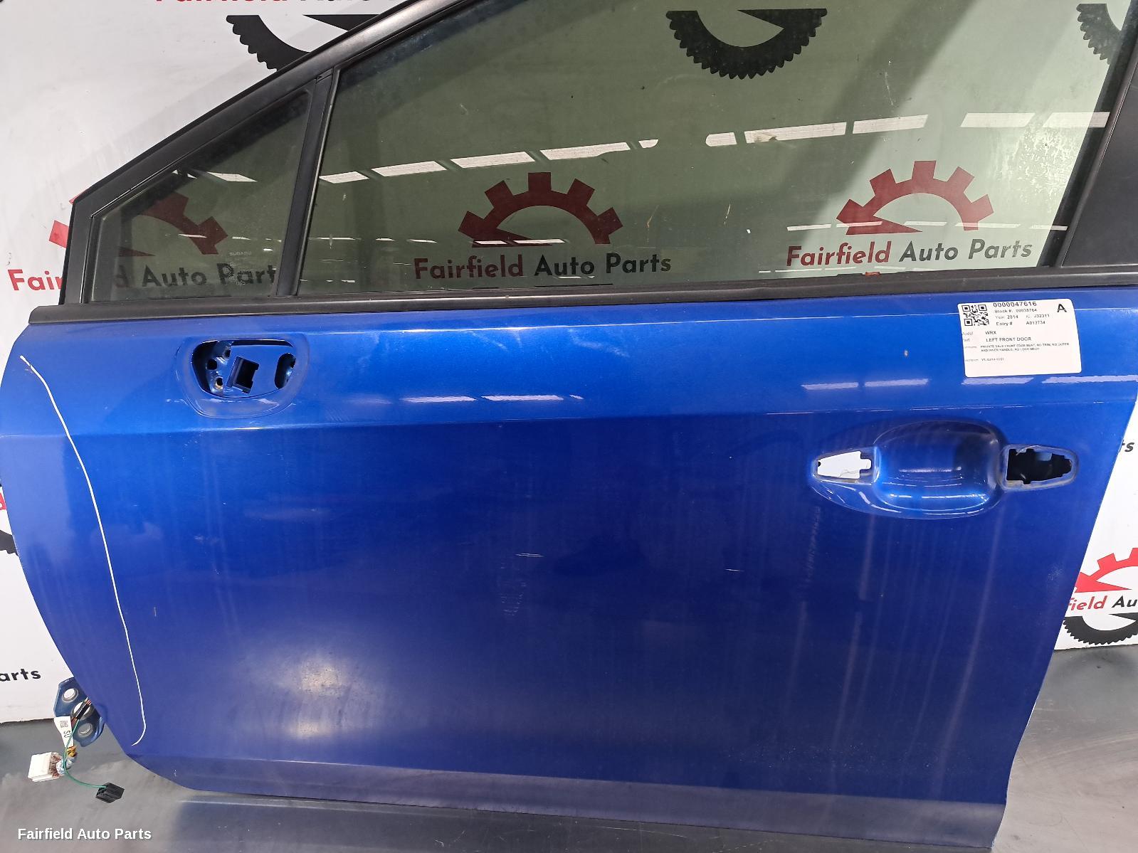2014-2021 Subaru Wrx Left Front Door