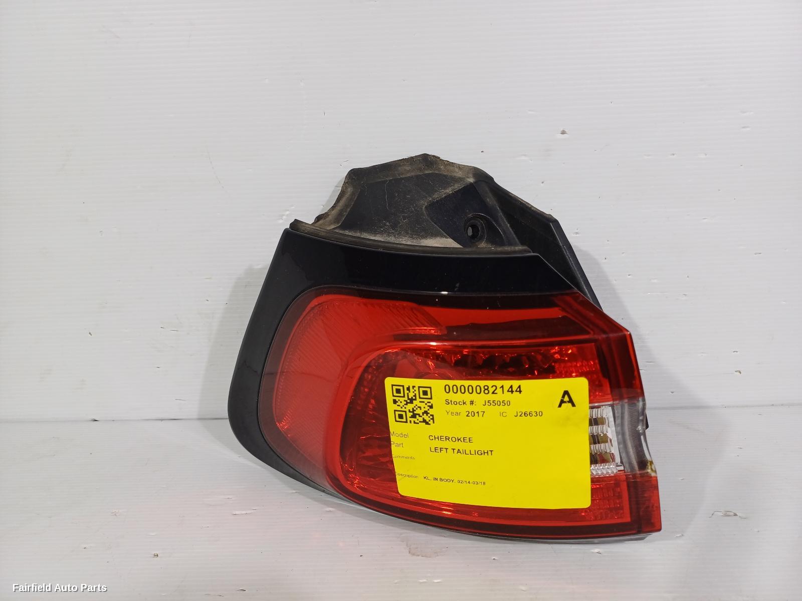 2014-2018 Jeep Cherokee Left Taillight