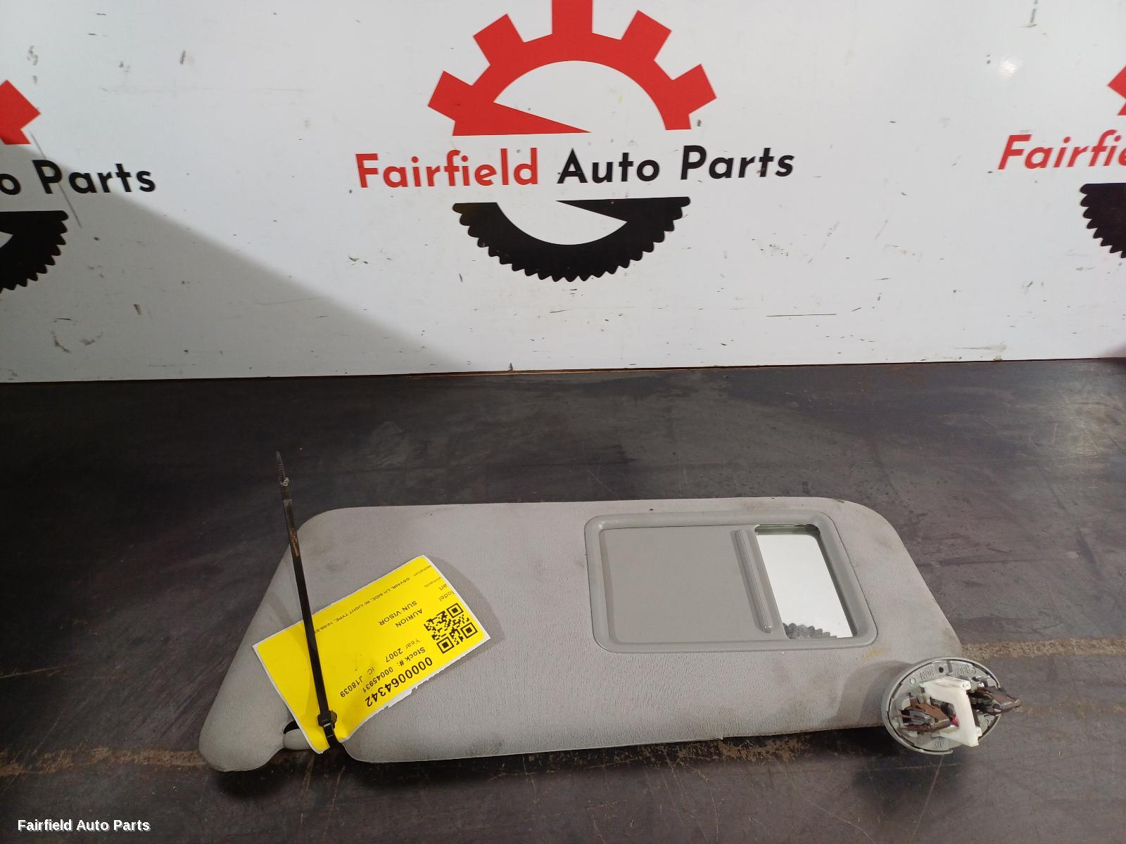 2006-2012 Toyota Aurion Sunvisor