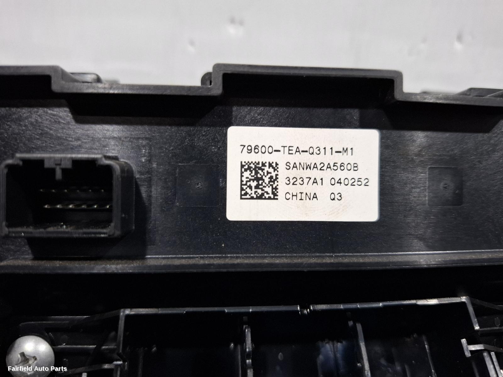 2016-2021 Honda Civic Heater Ac Controls
