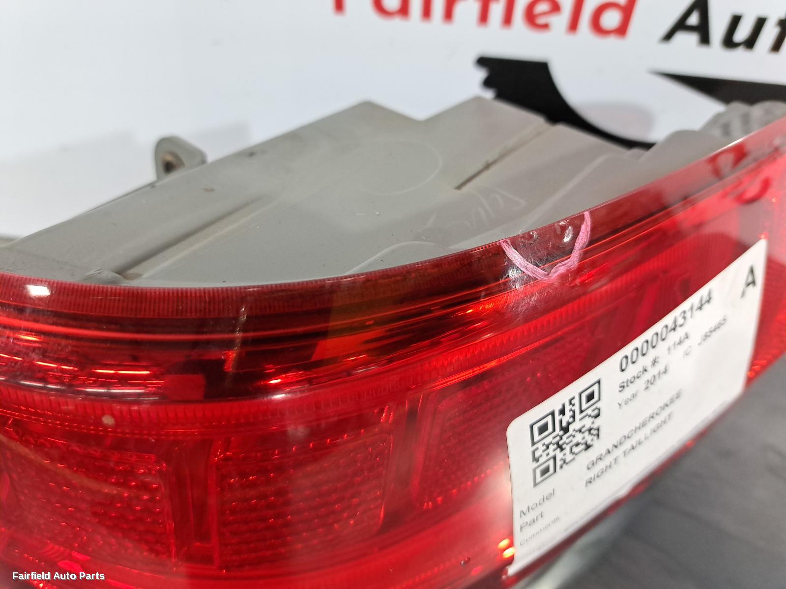 2014 Jeep Grandcherokee Right Taillight