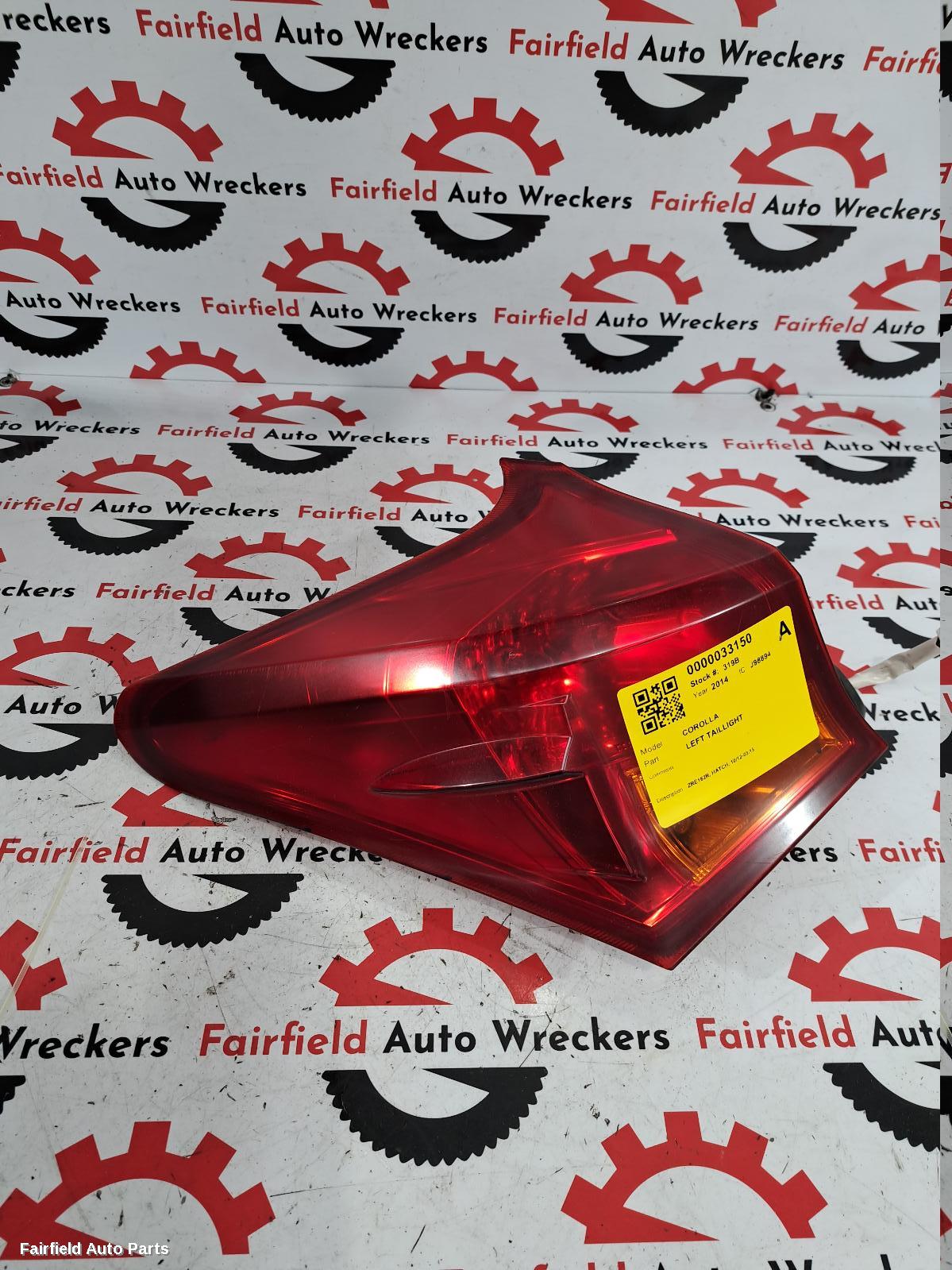 2014 Toyota Corolla Left Taillight