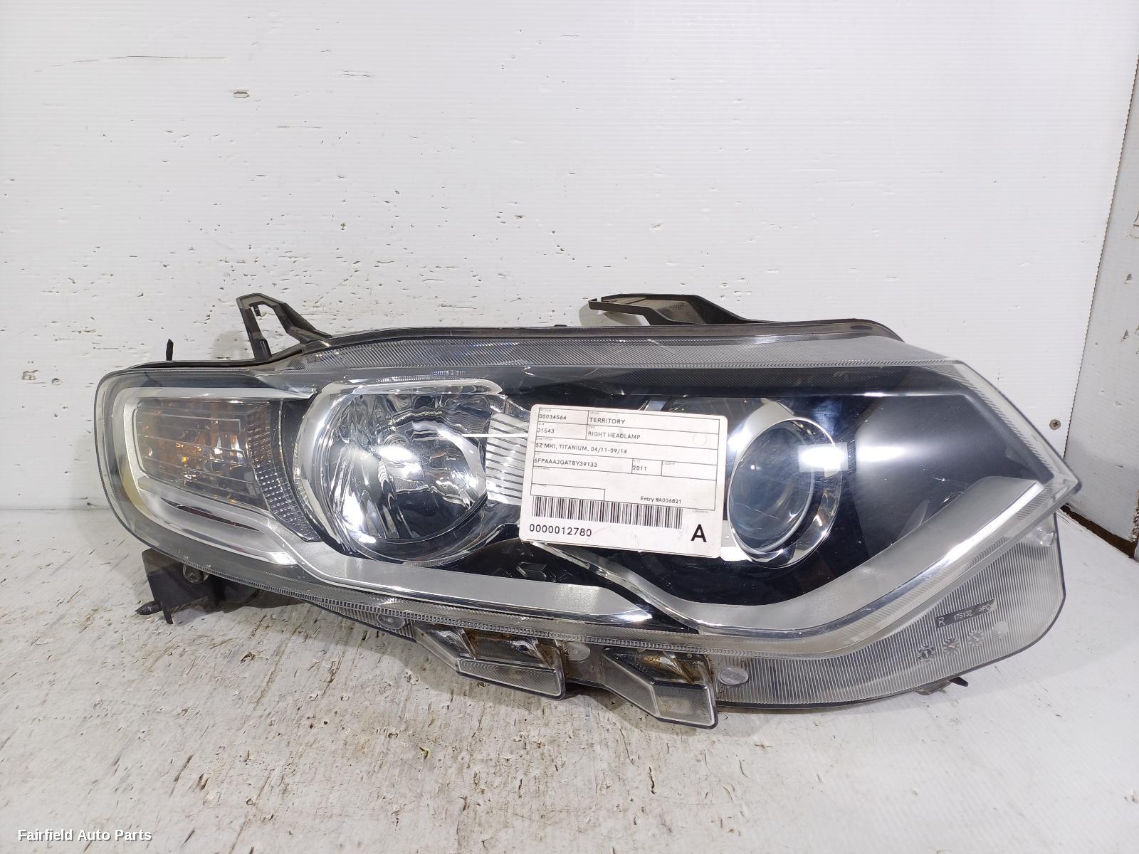 2011-2014 Ford Territory Right Headlamp