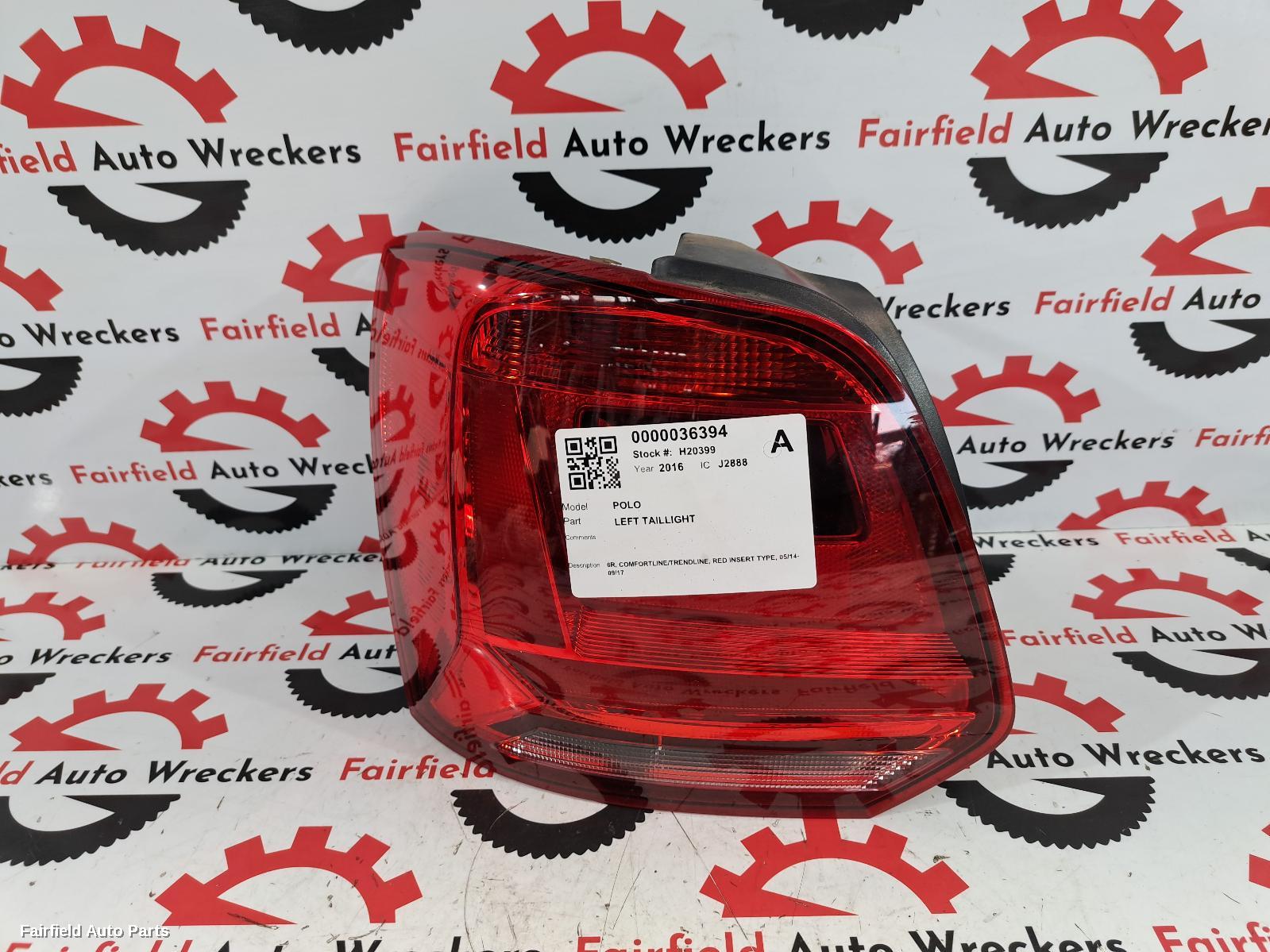 2014-2017 Volkswagen Polo Left Taillight