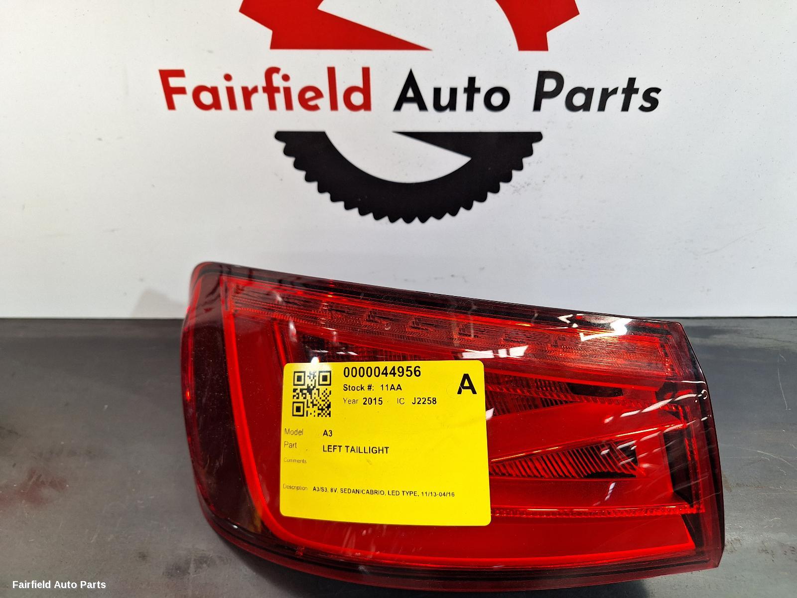 2013-2016 Audi A3 Left Taillight