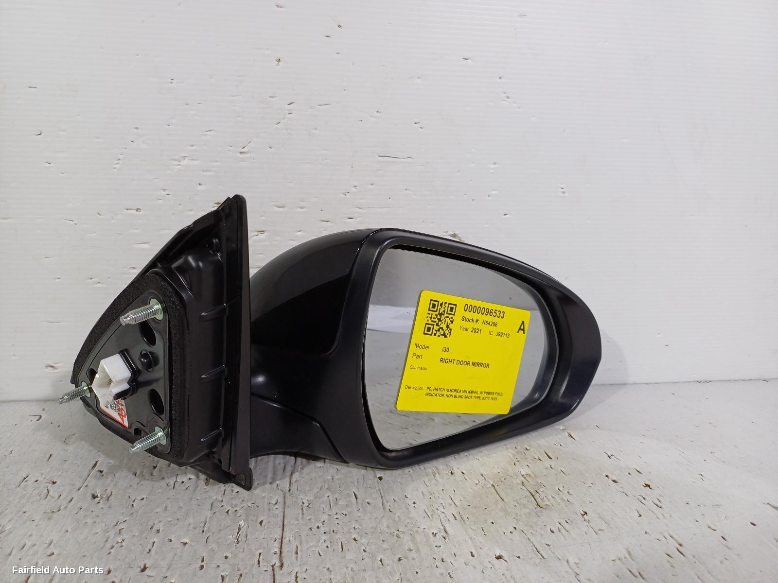 2017-2023 Hyundai I30 Right Door Mirror