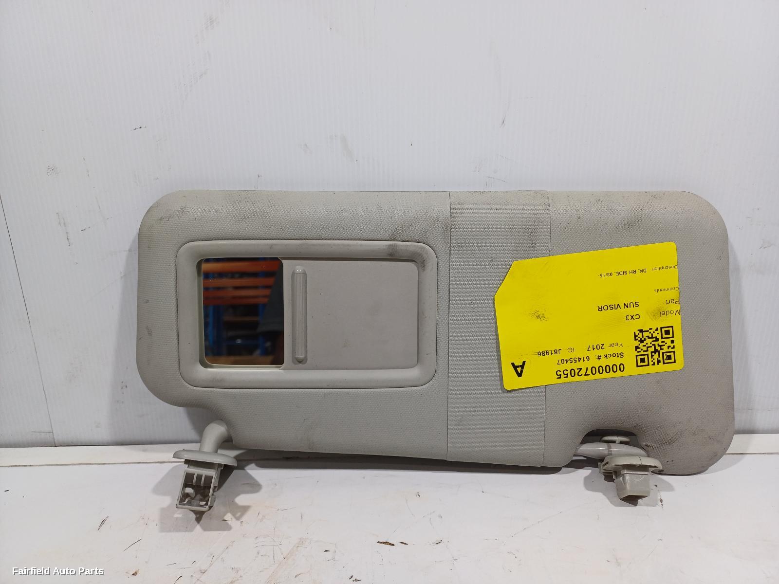2015-2025 Mazda Cx3 Sunvisor