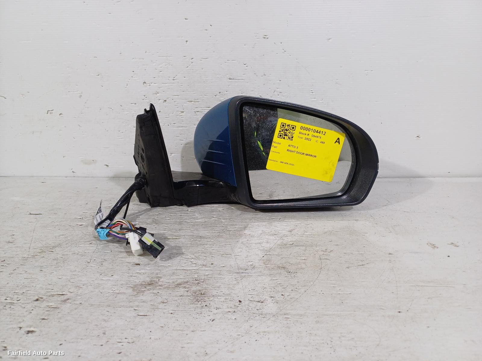 2022-2025 Byd Atto 3 Right Door Mirror