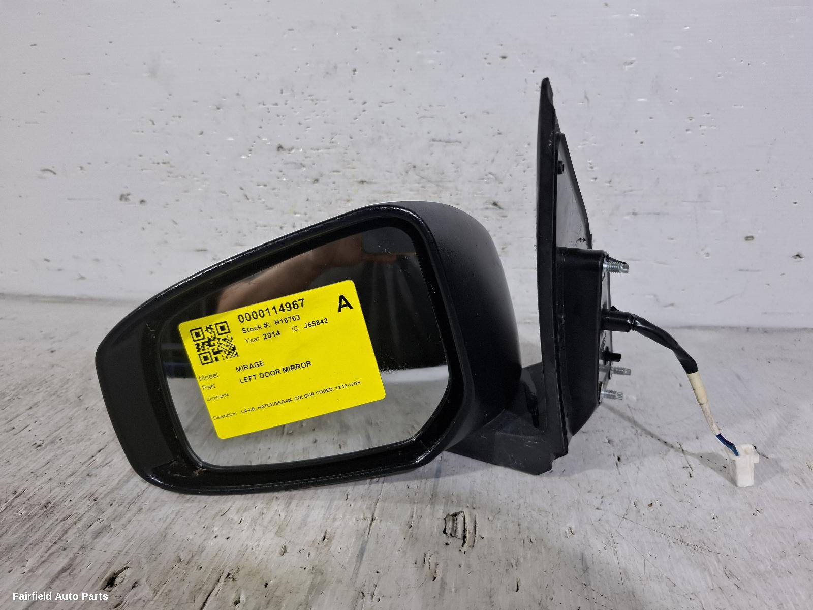 2012-2024 Mitsubishi Mirage Left Door Mirror