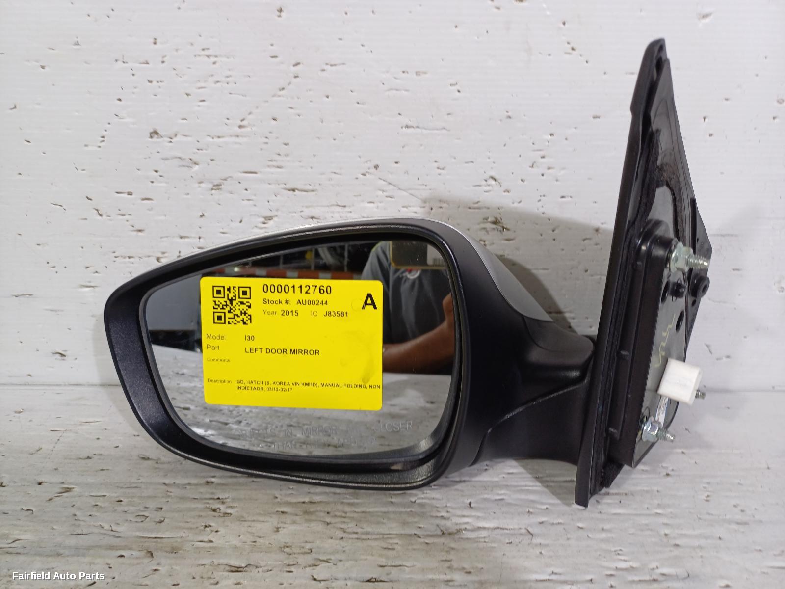 2012-2017 Hyundai I30 Left Door Mirror