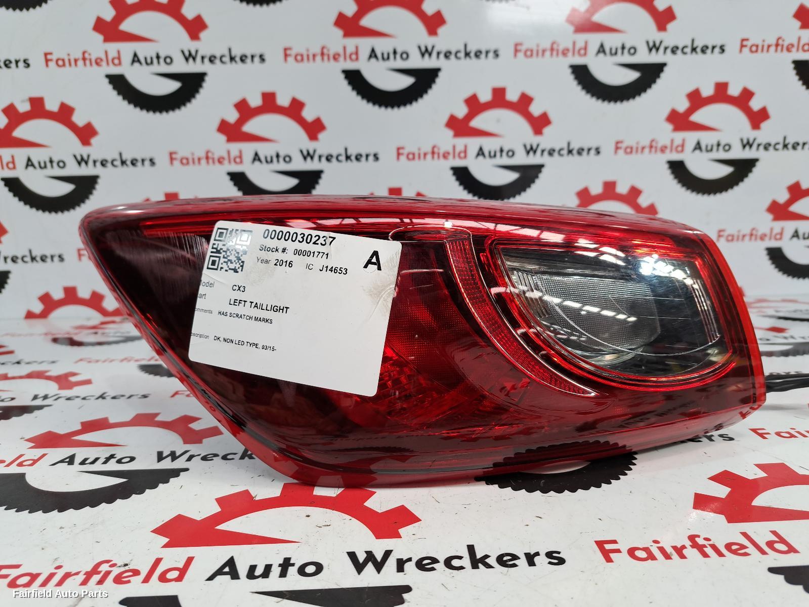 2016 Mazda Cx3 Left Taillight