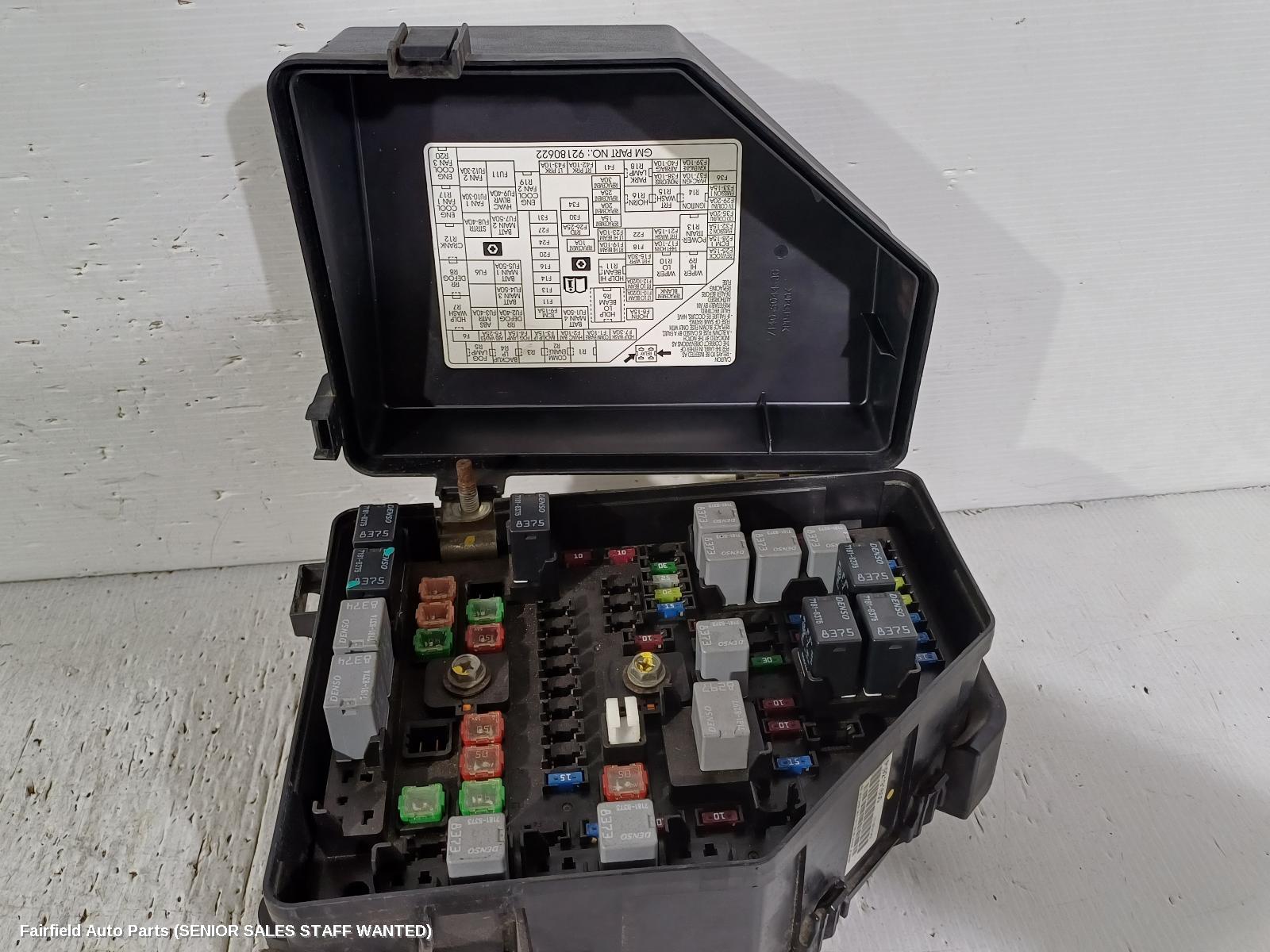 2007 Holden Commodore Fuse Box