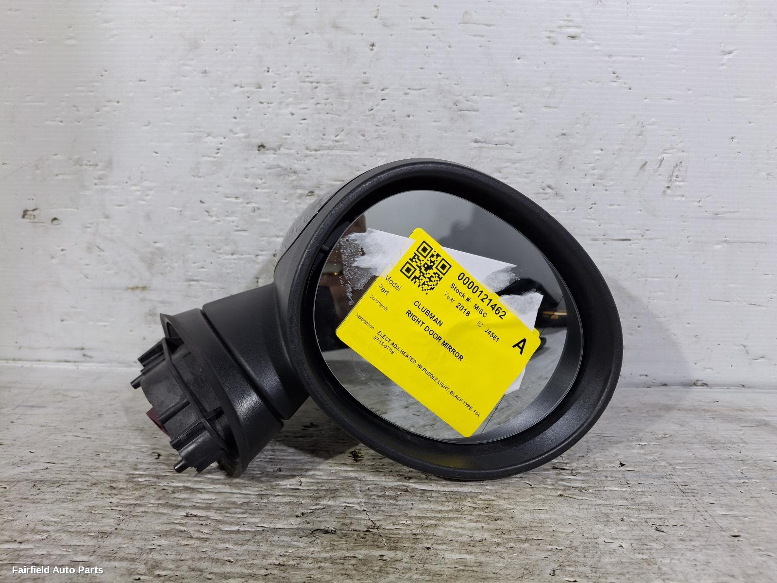 2015-2019 Mini Clubman Right Door Mirror