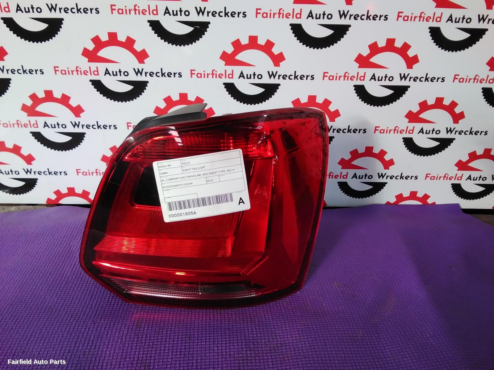 2015 Volkswagen Polo Right Taillight