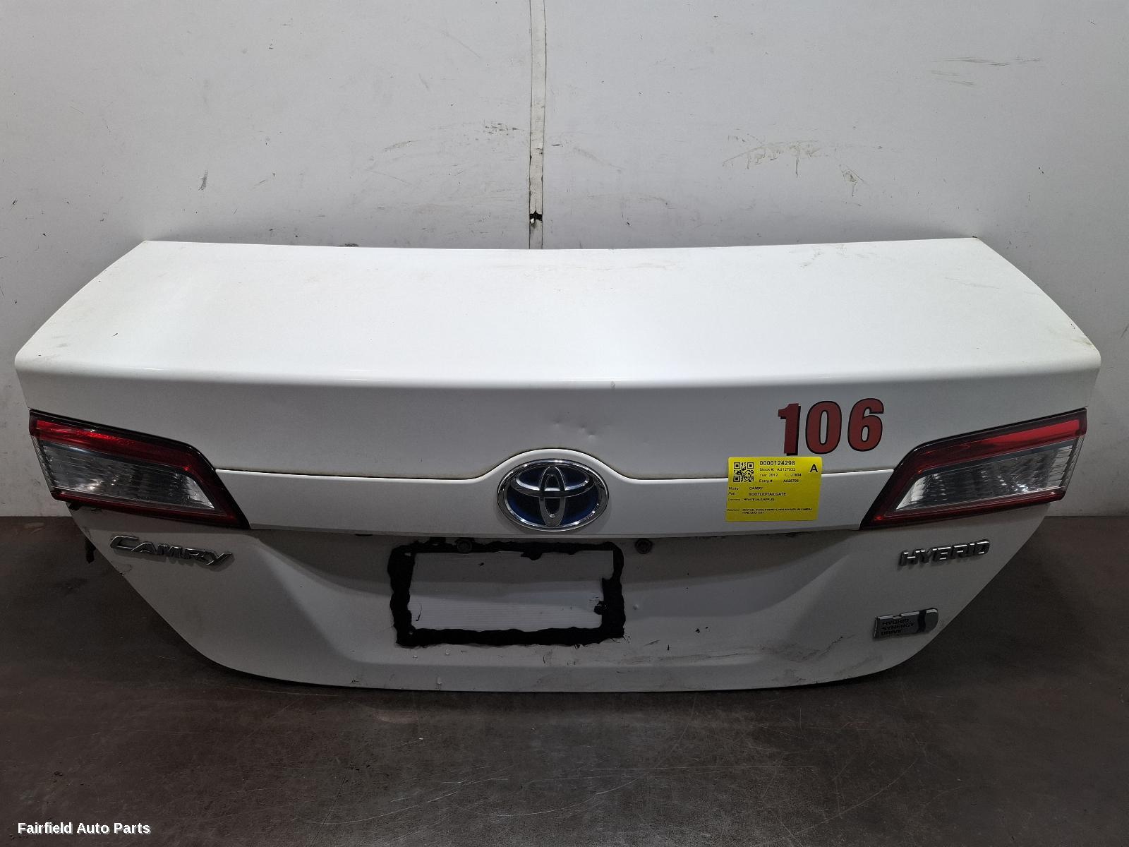 2012-2017 Toyota Camry Bootlid Tailgate