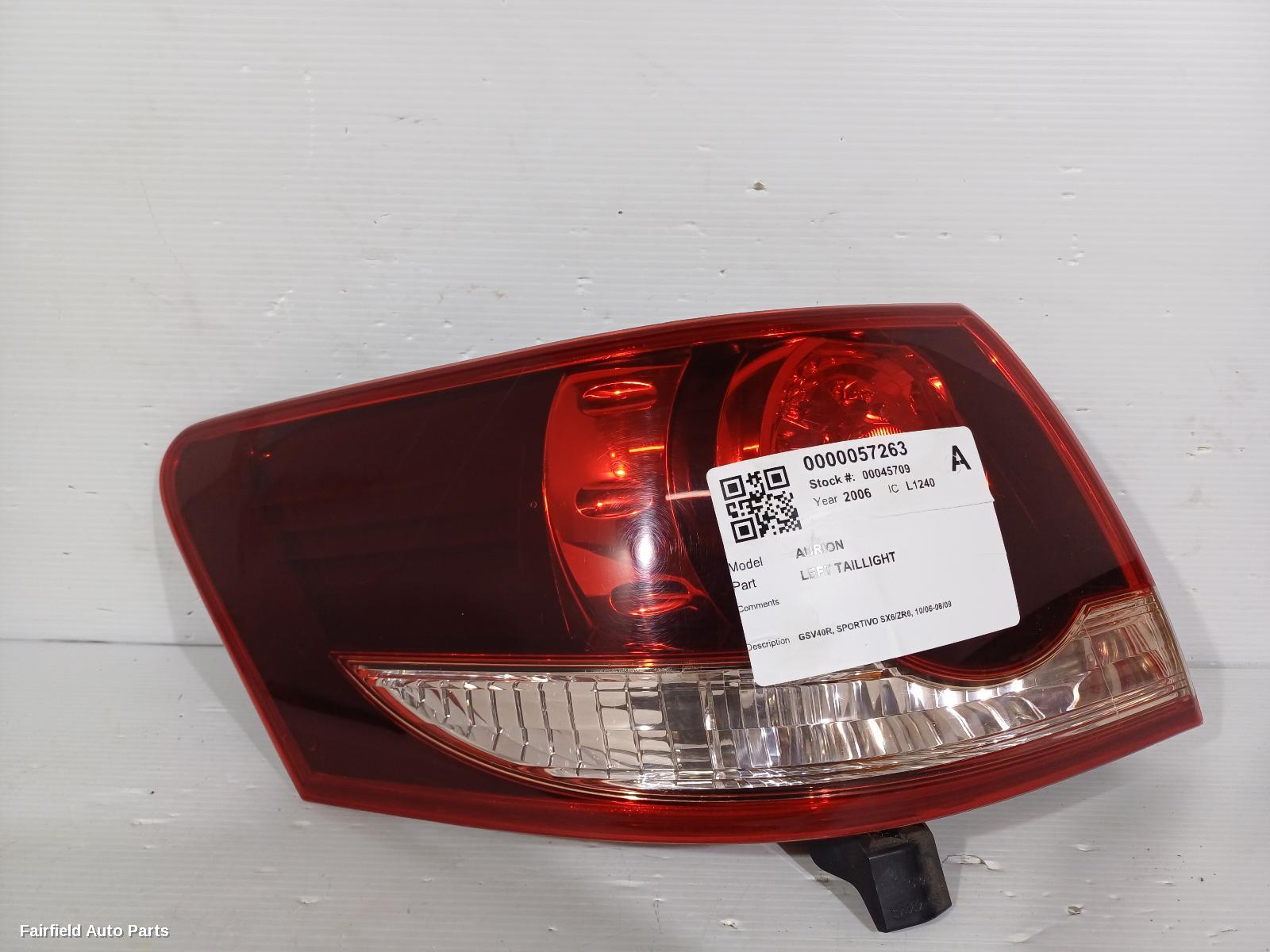 2006-2009 Toyota Aurion Left Taillight