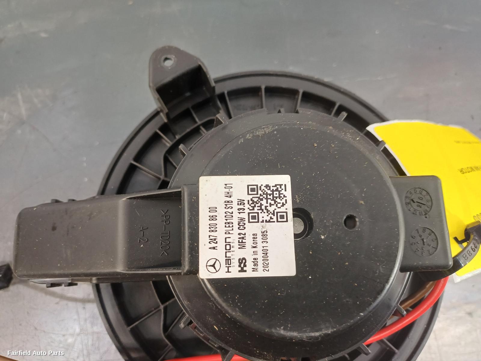 2018-2023 Mercedes A Class Heater Fan Motor