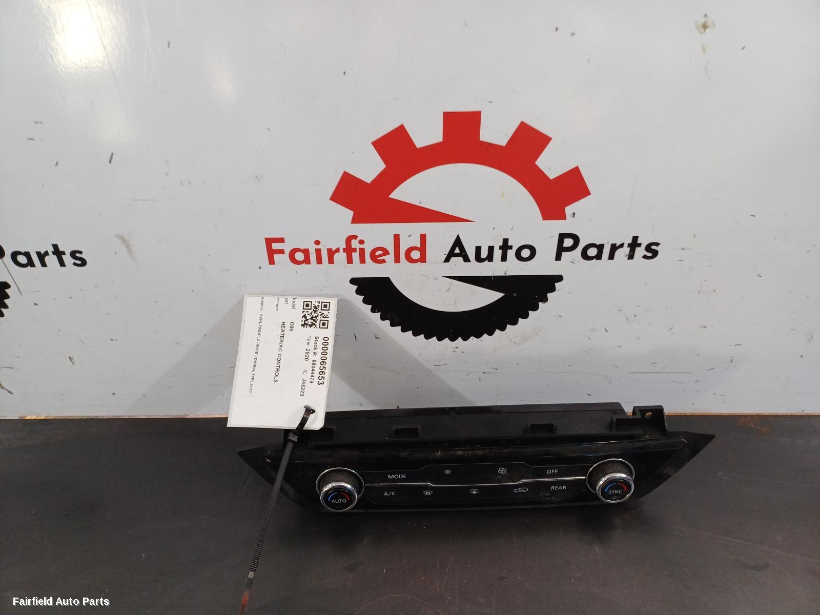 2017-2024 Ldv D90 Heater Ac Controls