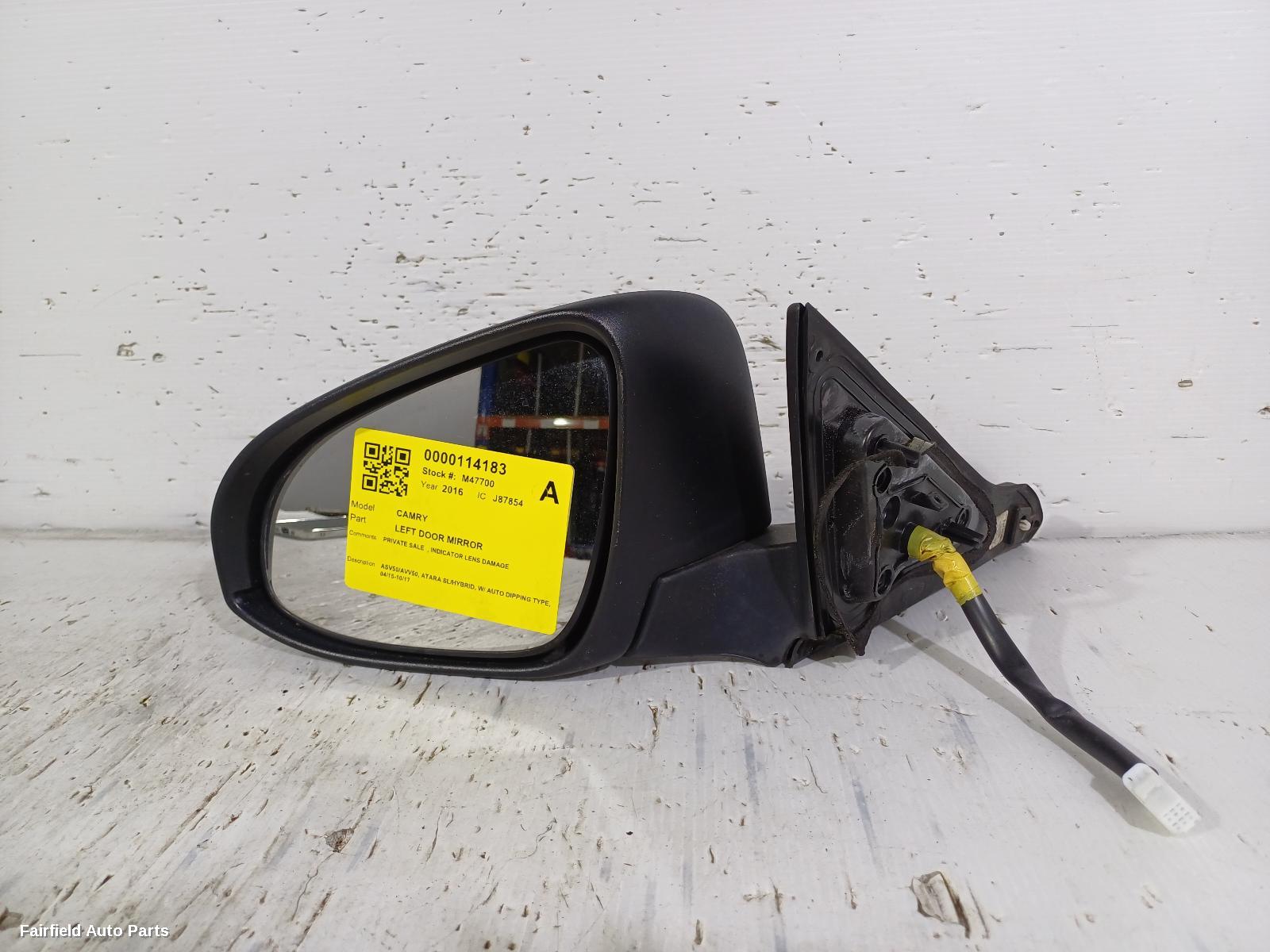 2015-2017 Toyota Camry Left Door Mirror