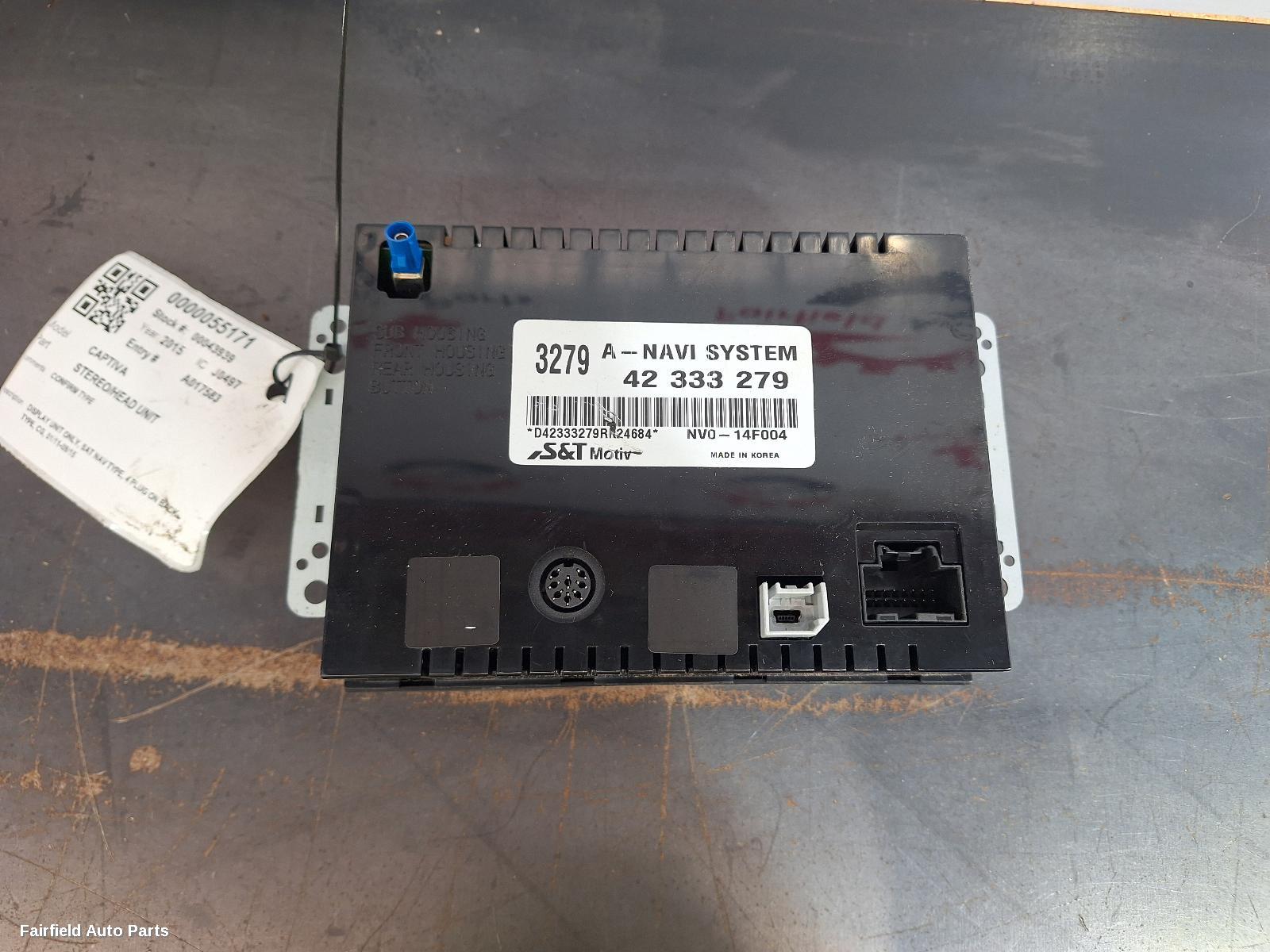 2015 Holden Captiva Radio Cd Dvd Sat Tv