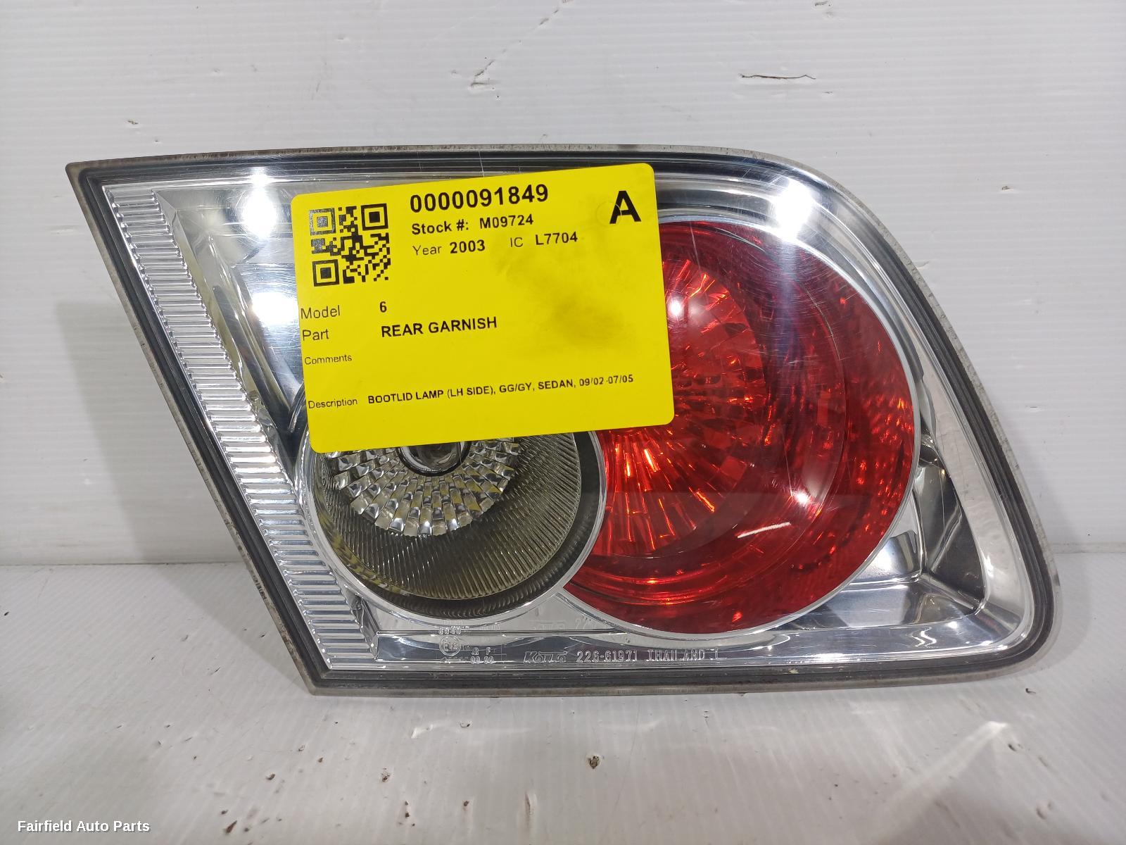 2002-2005 Mazda 6 Rear Garnish