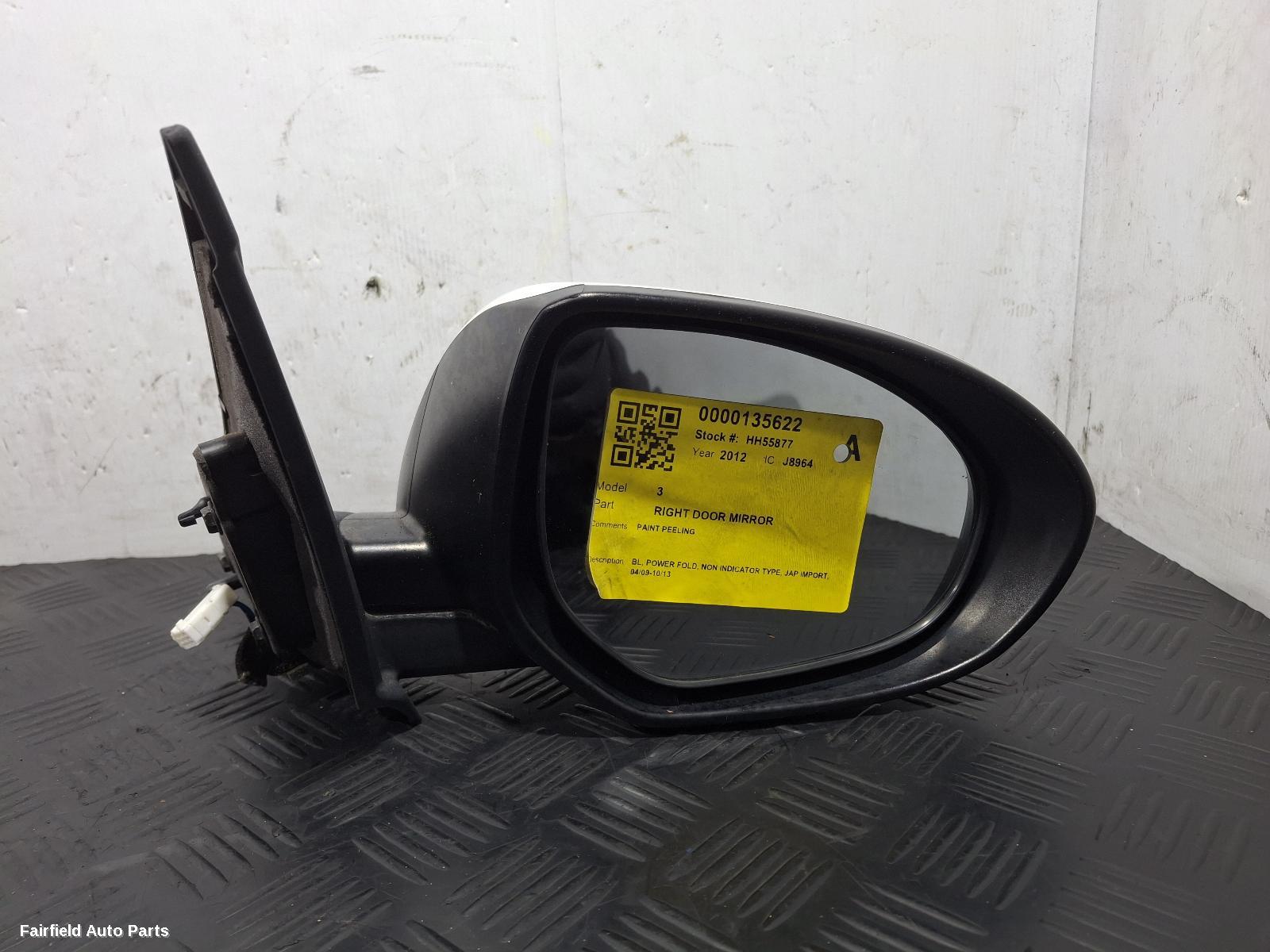 2009-2013 Mazda 3 Right Door Mirror