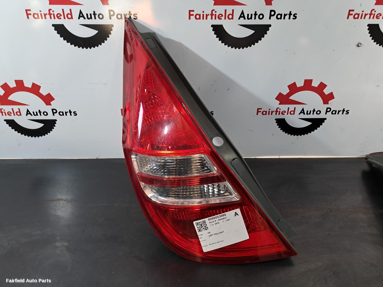 2010 Hyundai I30 Left Taillight