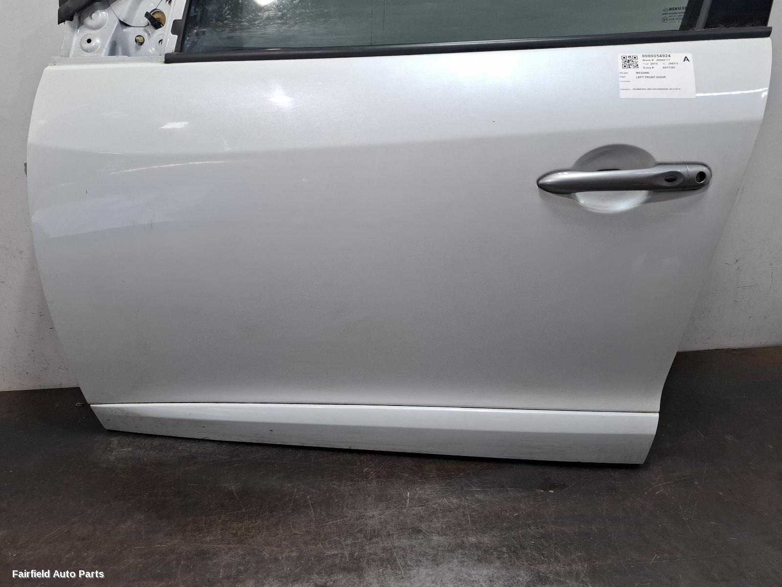 2010-2016 Renault Megane Left Front Door