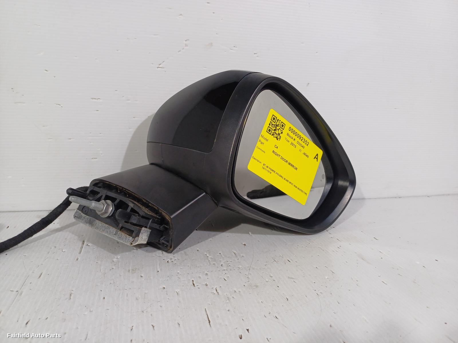 2011-2018 Citroen C4 Right Door Mirror