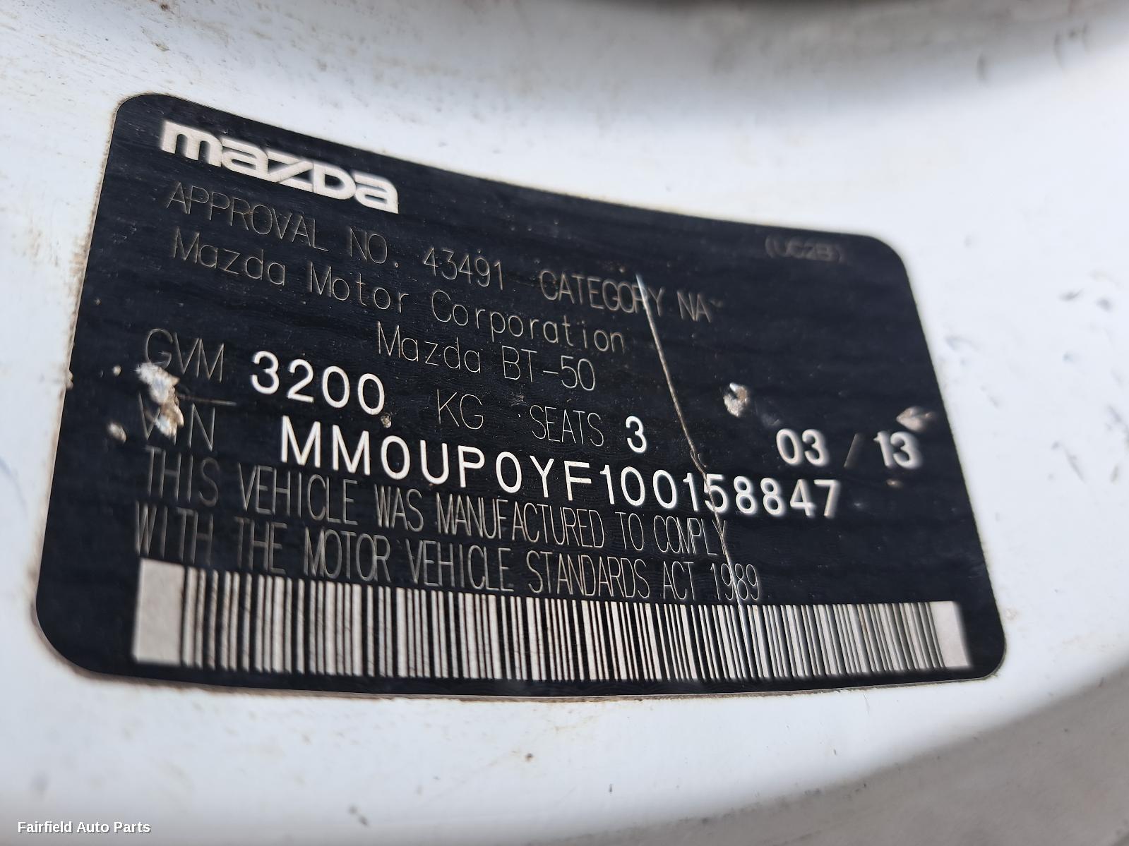 2011-2020 Mazda Bt50 Radio Cd Dvd Sat Tv