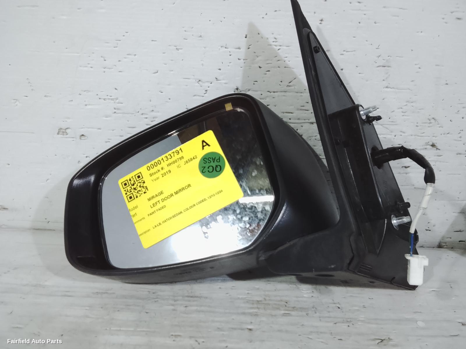 2012-2024 Mitsubishi Mirage Left Door Mirror